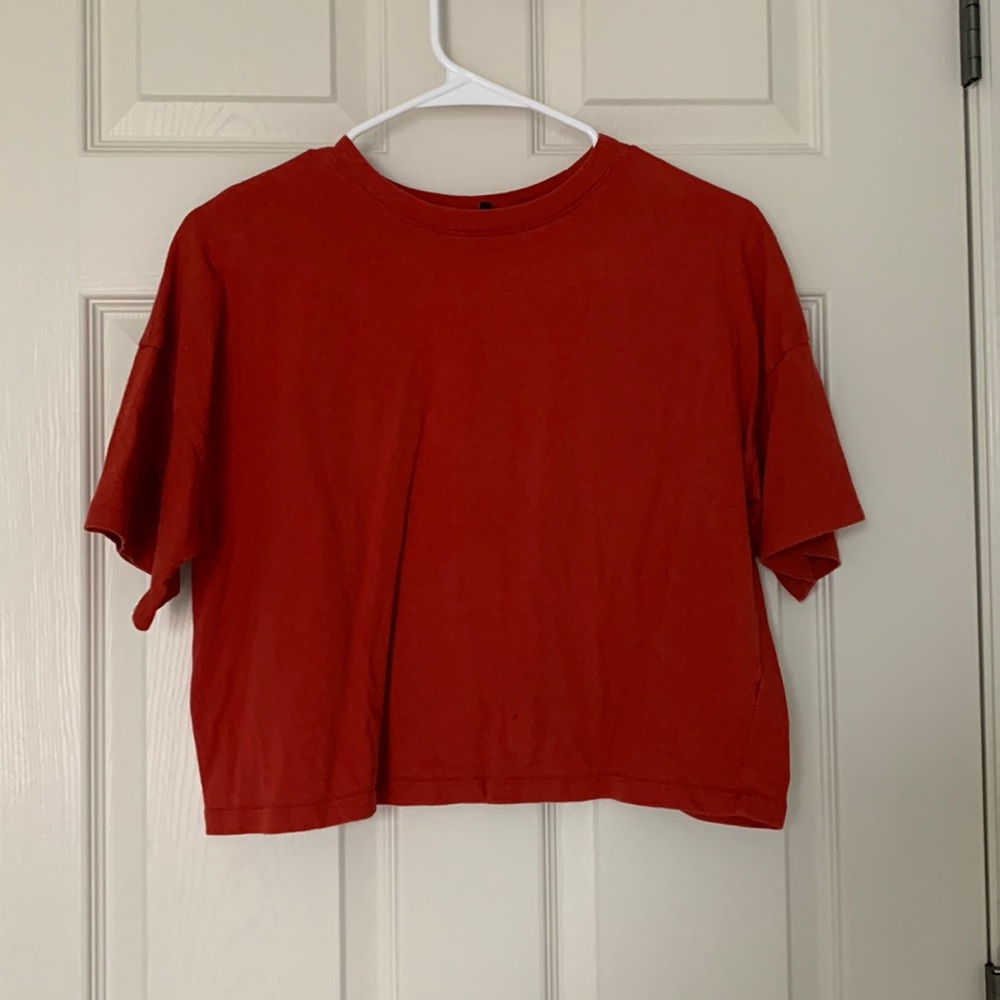 reddish-orange forever21 crop top